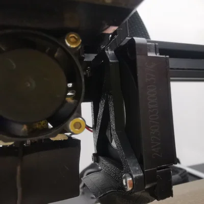 Ngàm gắn quạt tản nhiệt 4010 tối giản cho Ender 3 V3 SE