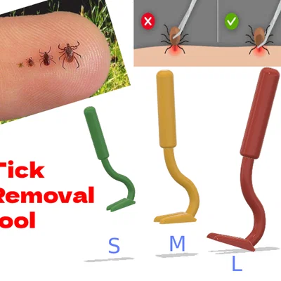 Dụng cụ hỗ trợ lấy ve chó, bọ chét (Tick Removal Tool) 3 kích thước