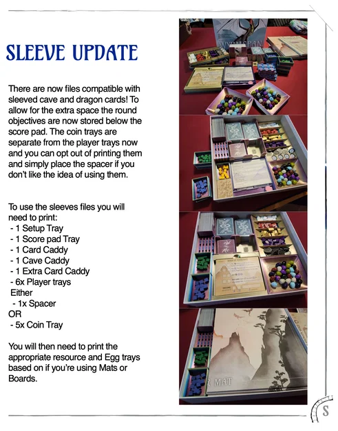 Bộ khay đựng (Insert) cho board game Wyrmspan - Image 2