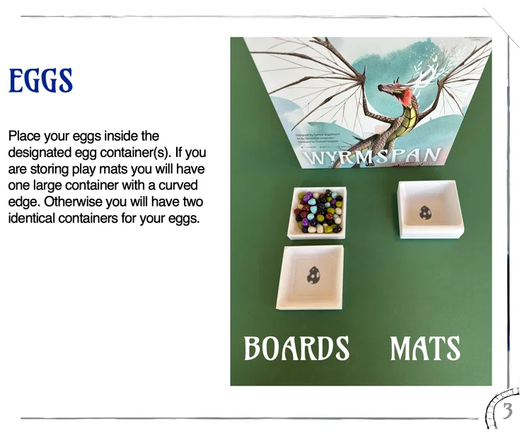 Bộ khay đựng (Insert) cho board game Wyrmspan - Image 5