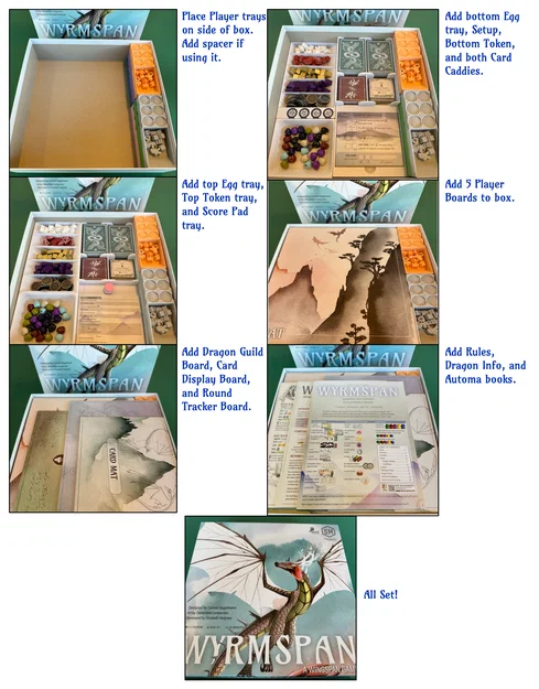 Bộ khay đựng (Insert) cho board game Wyrmspan - Image 9