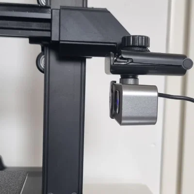 Ngàm kẹp webcam trục X Ender 3 V3 KE/SE cho đầu ren 1/4"