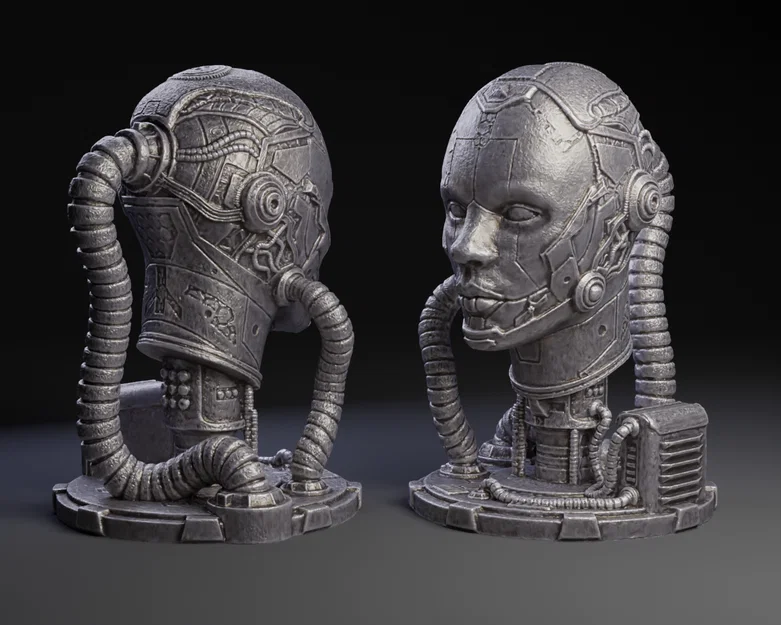 Mô hình đầu người máy Cybernetic Head độc đáo cho người yêu khoa học viễn tưởng - Image 1