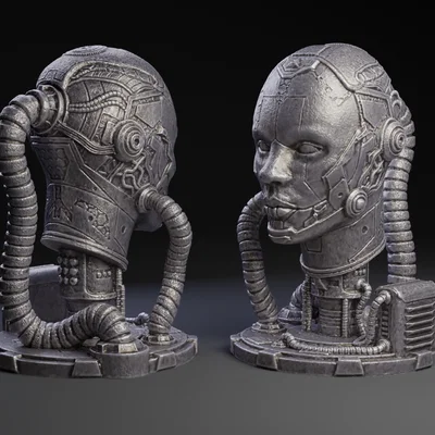 Mô hình đầu người máy Cybernetic Head độc đáo cho người yêu khoa học viễn tưởng
