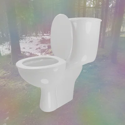 Mô hình bồn cầu trang trí 3D độc đáo - Thiết kế Blender