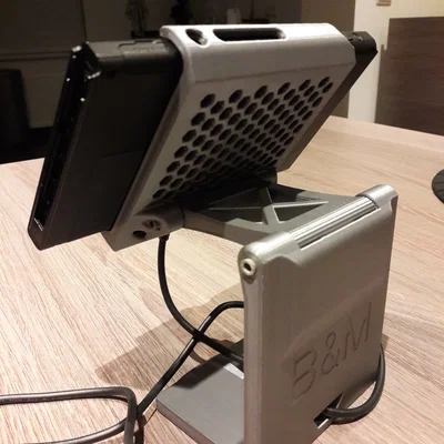 Giá đỡ Nintendo Switch điều chỉnh được, có khe tản nhiệt và đi dây