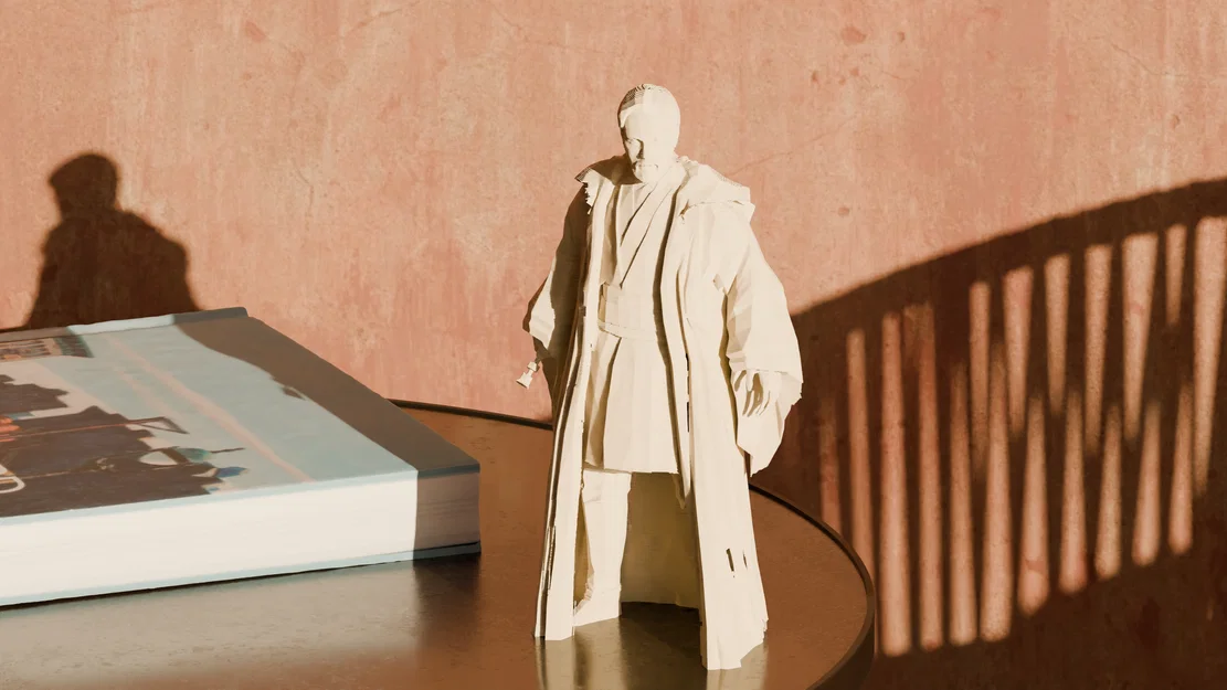 Mô hình in 3D Obi-Wan Kenobi phong cách Low Poly độc đáo - Image 1