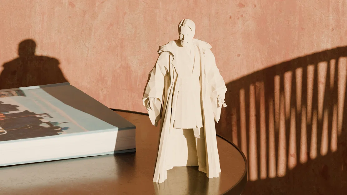 Mô hình in 3D Obi-Wan Kenobi phong cách Low Poly độc đáo - Image 2