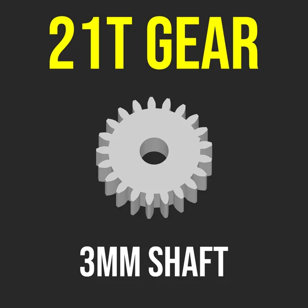 Bánh răng pinion 21T trục 3mm cho motor xe RC crawler - Image 1
