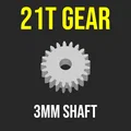 Bánh răng pinion 21T trục 3mm cho motor xe RC crawler - Thumbnail 1