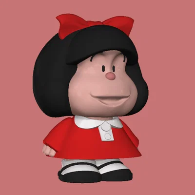 Mô hình nhân vật Mafalda Argentina để bàn cực xinh