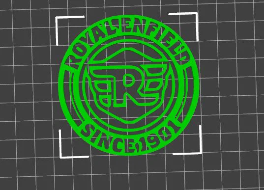 Mẫu in 3D móc khóa logo Royal Enfield phong cách cổ điển - Image 1