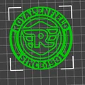 Mẫu in 3D móc khóa logo Royal Enfield phong cách cổ điển - Thumbnail 1
