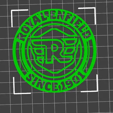 Mẫu in 3D móc khóa logo Royal Enfield phong cách cổ điển
