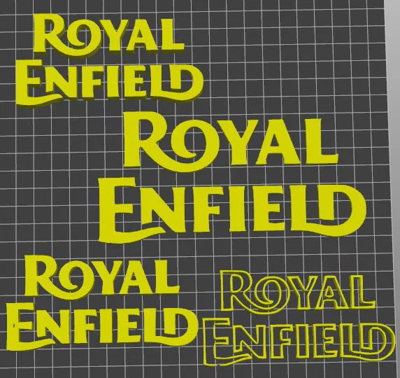 Mẫu in 3D móc khóa logo Royal Enfield phong cách cổ điển - Image 2