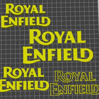 Mẫu in 3D móc khóa logo Royal Enfield phong cách cổ điển