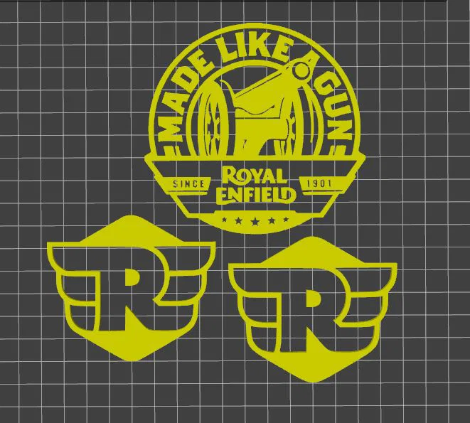 Mô hình 3D logo Royal Enfield làm móc khóa cực chất - Image 1