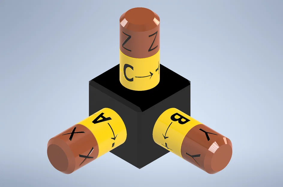 Trục XYZ & xoay ABC (vòng di động) / Axe XYZ et rotation ABC (anneaux mobiles) - Image 1