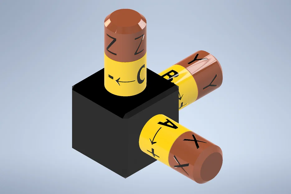 Trục XYZ & xoay ABC (vòng di động) / Axe XYZ et rotation ABC (anneaux mobiles) - Image 2