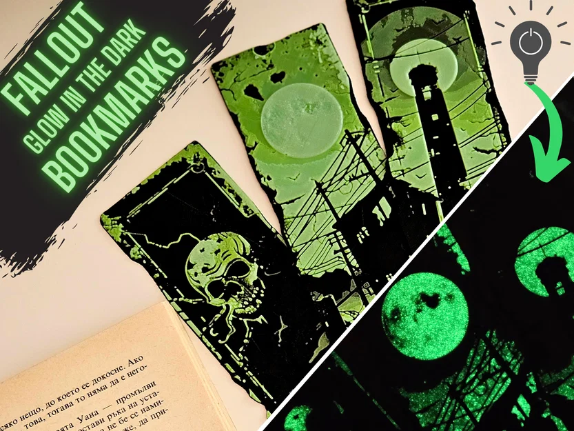 Fallout Glow in The Dark - Bộ Bookmark - Image 1