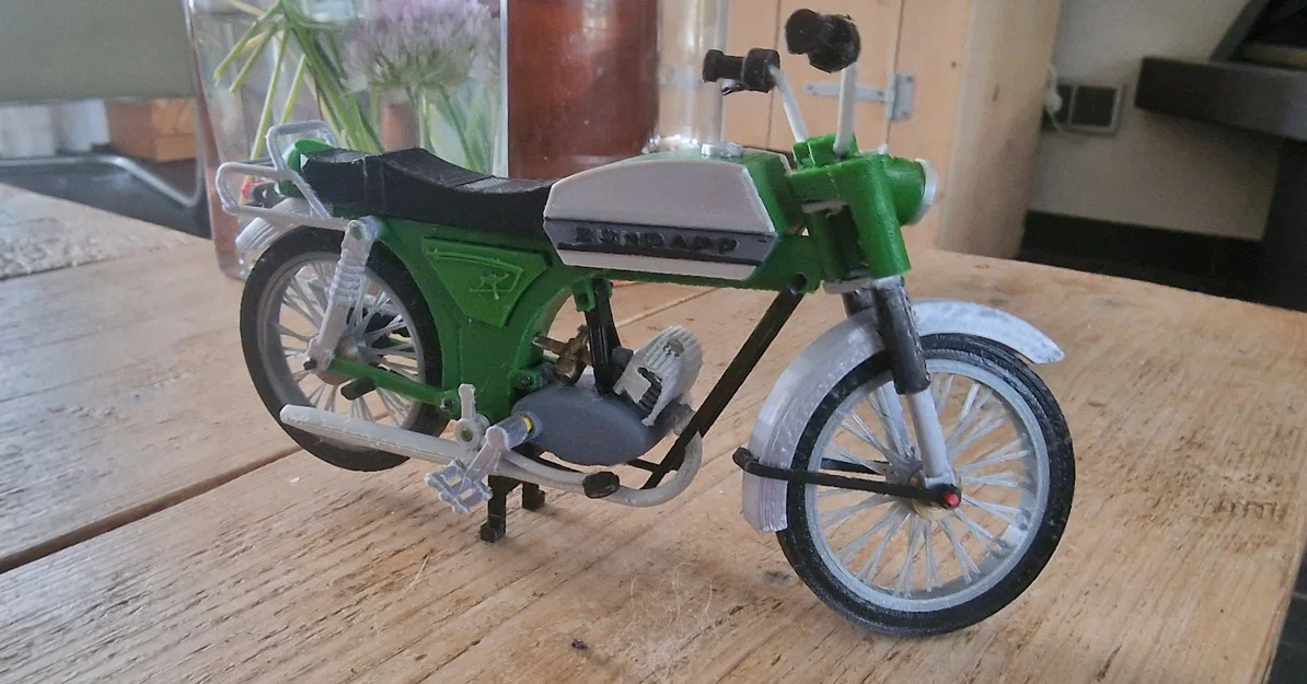 Mô hình xe cổ Zundapp CS50 đời 1977 tỷ lệ 1:10 - File in 3D - Image 7