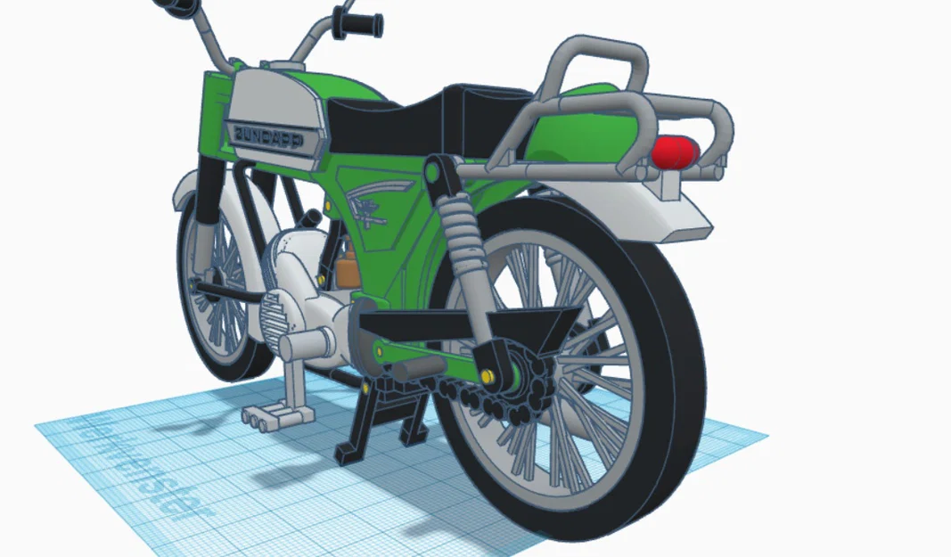 Mô hình xe cổ Zundapp CS50 đời 1977 tỷ lệ 1:10 - File in 3D - Image 12