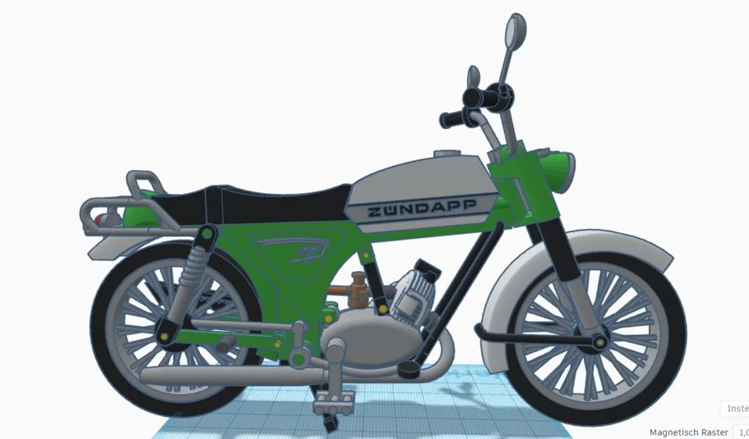 Mô hình xe cổ Zundapp CS50 đời 1977 tỷ lệ 1:10 - File in 3D - Image 14