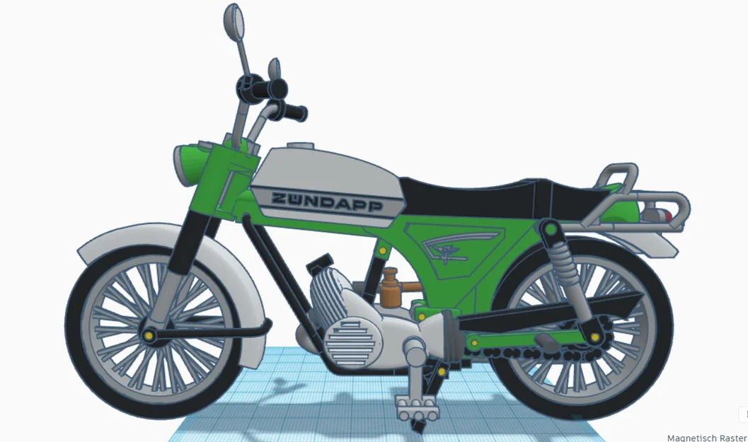 Mô hình xe cổ Zundapp CS50 đời 1977 tỷ lệ 1:10 - File in 3D - Image 15