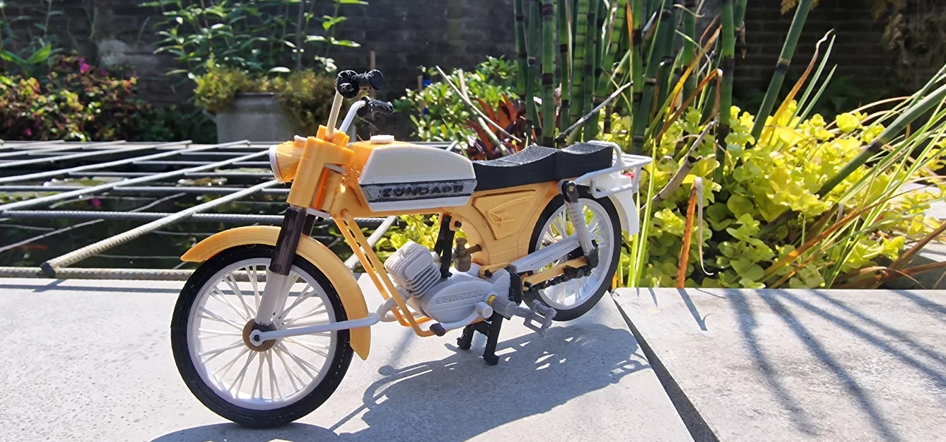 Mô hình xe máy Zundapp KS50 50cc cổ điển in 3D tỷ lệ 1:15 - Image 2