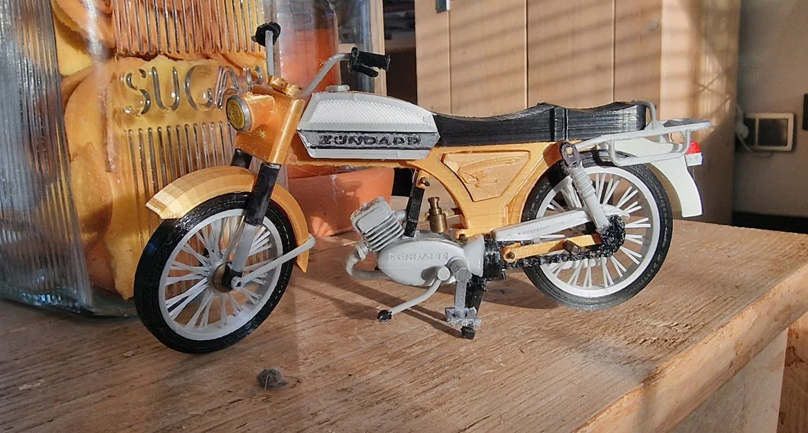 Mô hình xe máy Zundapp KS50 50cc cổ điển in 3D tỷ lệ 1:15 - Image 4