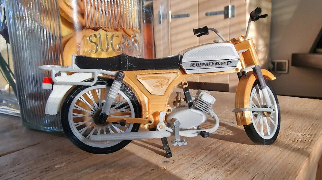 Mô hình xe máy Zundapp KS50 50cc cổ điển in 3D tỷ lệ 1:15 - Image 6