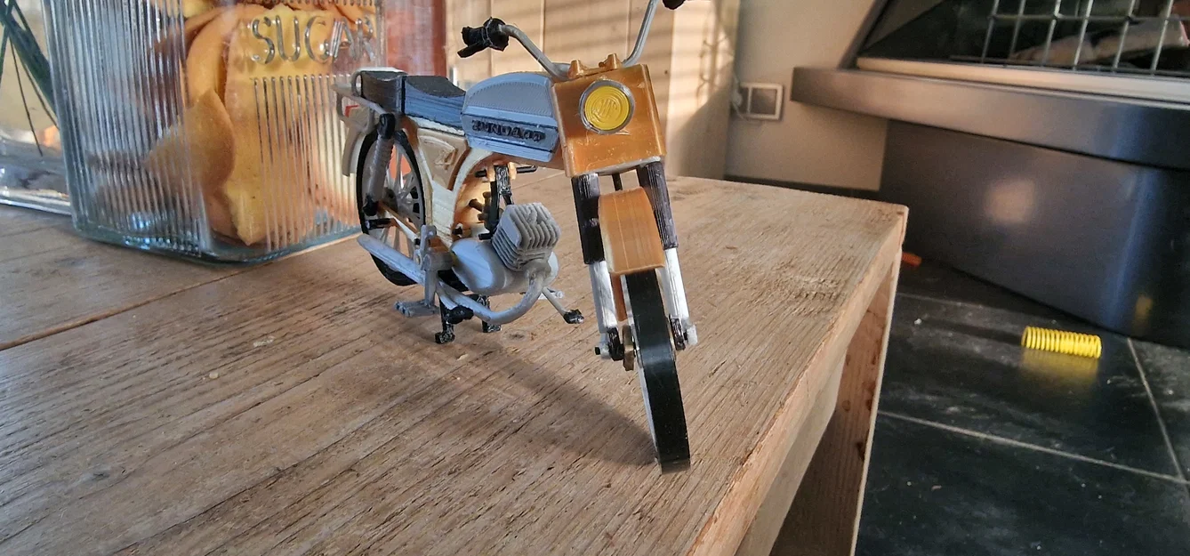 Mô hình xe máy Zundapp KS50 50cc cổ điển in 3D tỷ lệ 1:15 - Image 8