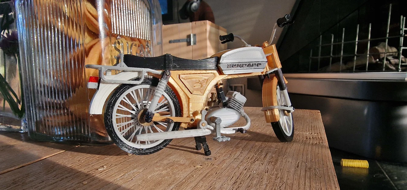 Mô hình xe máy Zundapp KS50 50cc cổ điển in 3D tỷ lệ 1:15 - Image 10