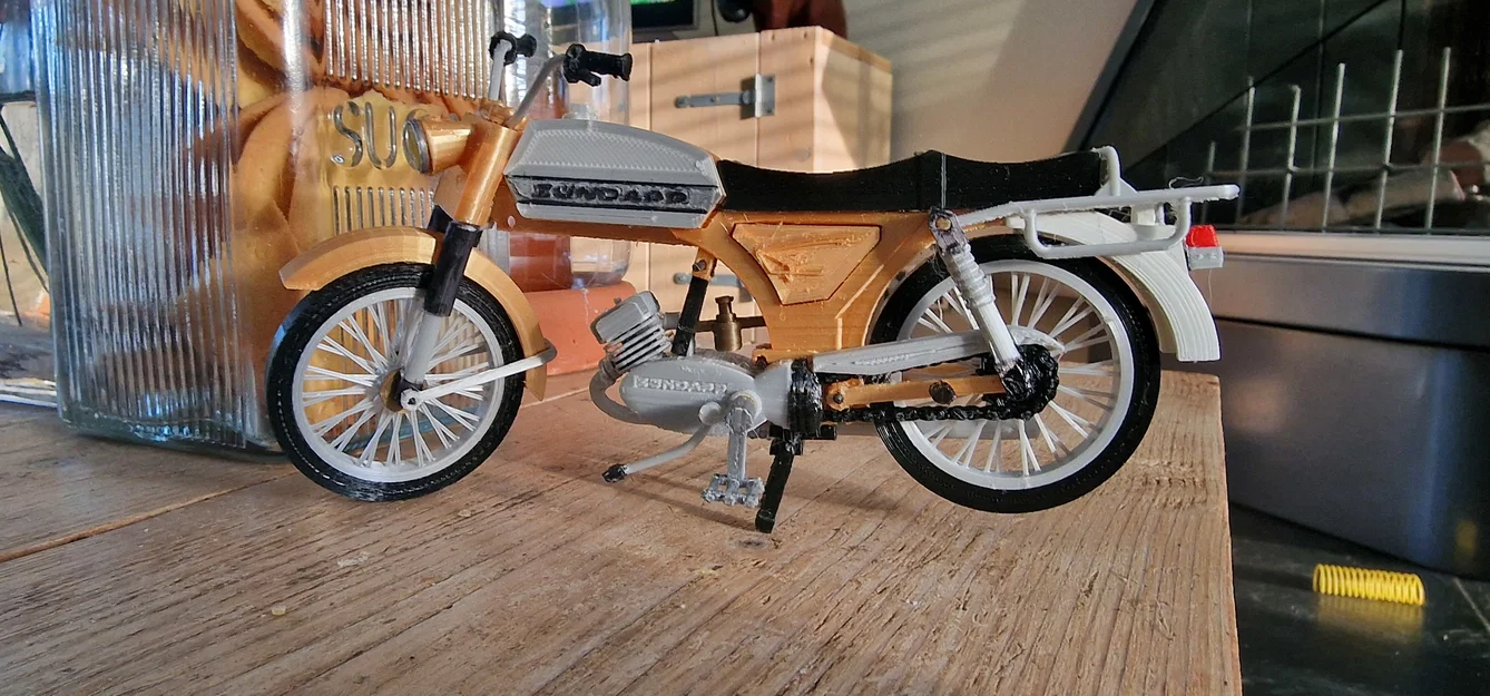 Mô hình xe máy Zundapp KS50 50cc cổ điển in 3D tỷ lệ 1:15 - Image 12