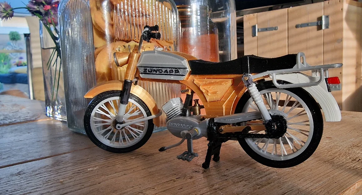 Mô hình xe máy Zundapp KS50 50cc cổ điển in 3D tỷ lệ 1:15 - Image 17