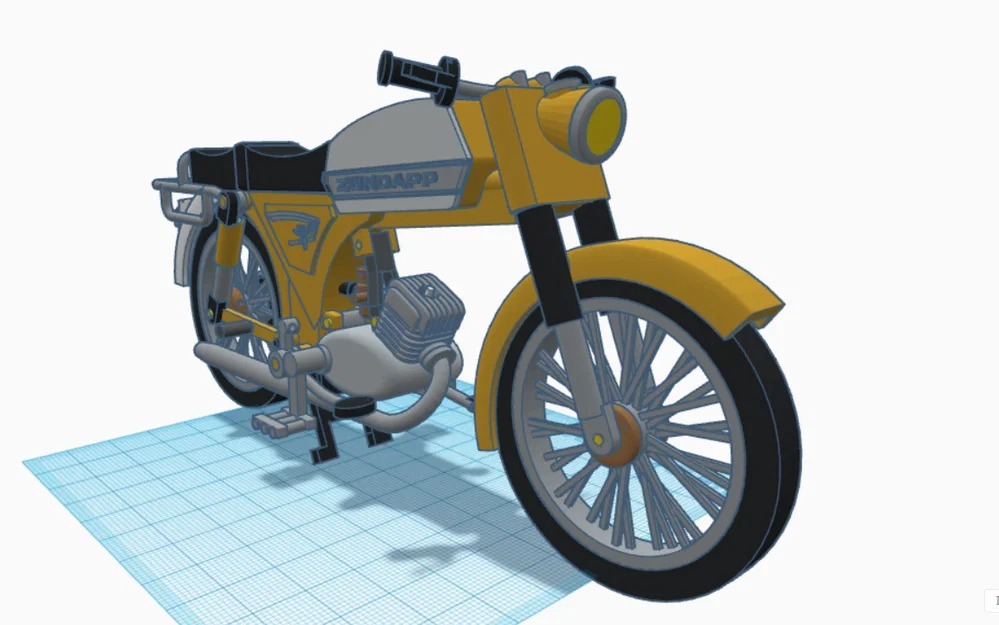 Mô hình xe máy Zundapp KS50 50cc cổ điển in 3D tỷ lệ 1:15 - Image 18