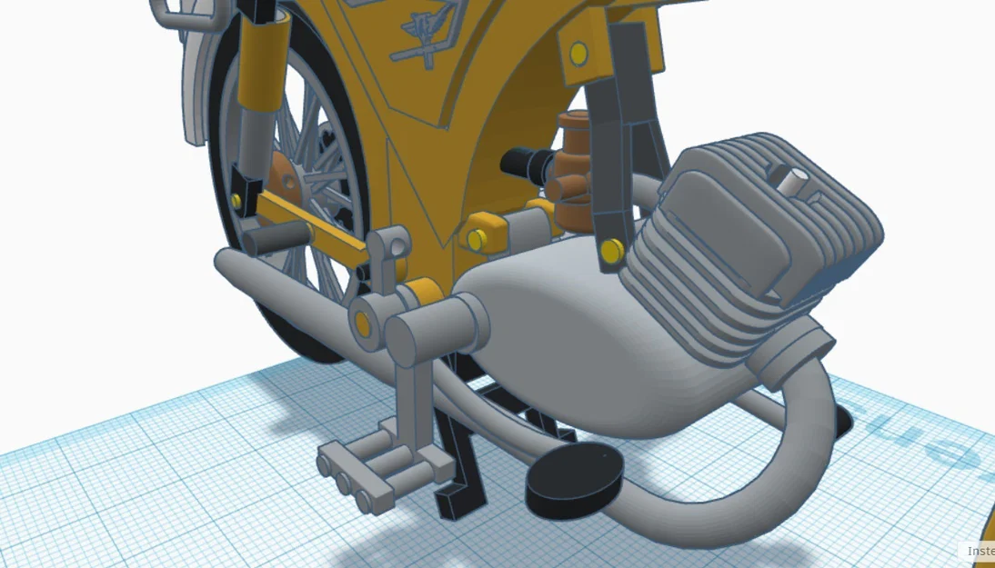 Mô hình xe máy Zundapp KS50 50cc cổ điển in 3D tỷ lệ 1:15 - Image 19
