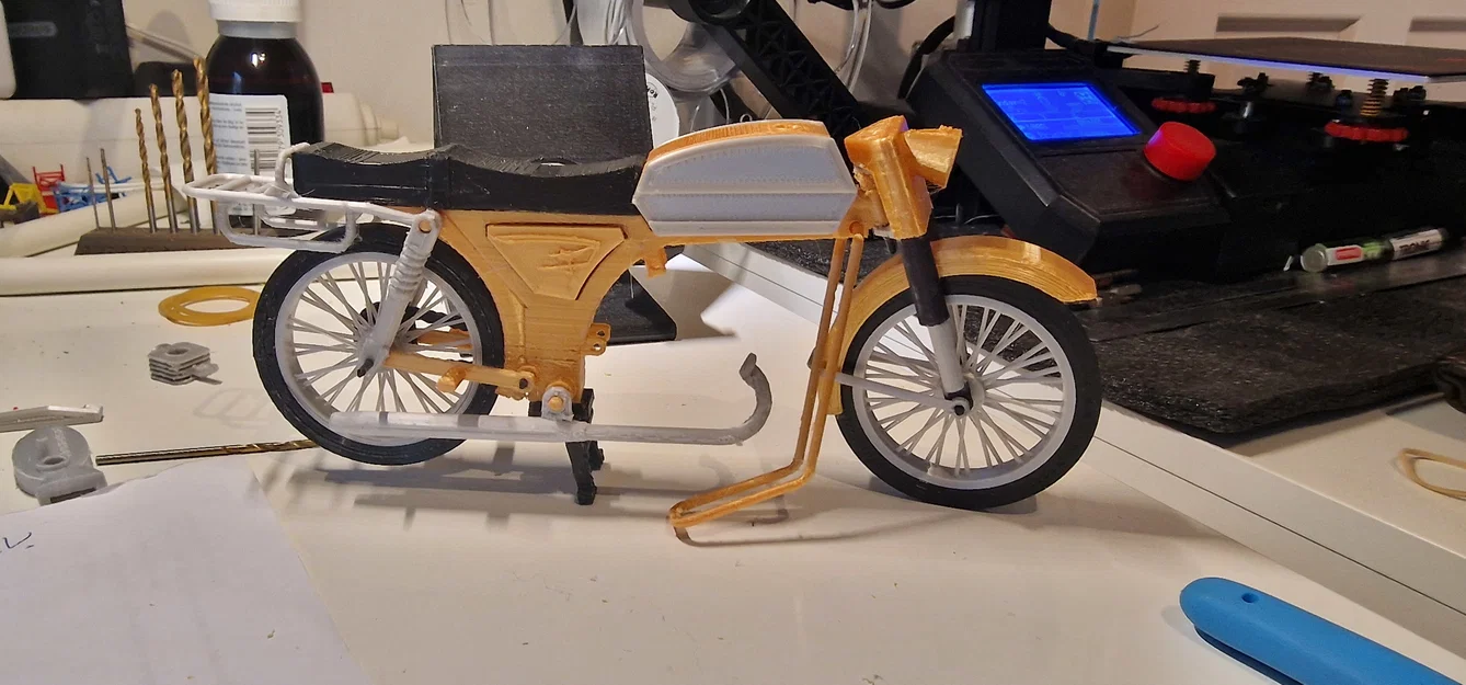 Mô hình xe máy Zundapp KS50 50cc cổ điển in 3D tỷ lệ 1:15 - Image 21