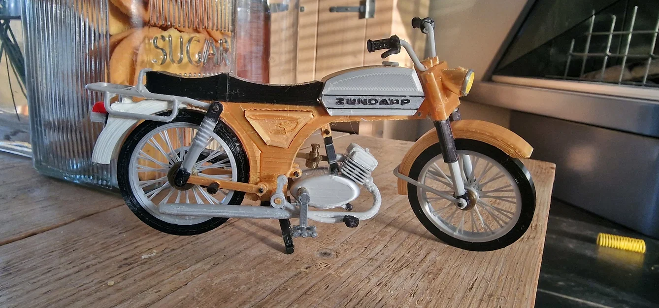 Mô hình xe máy Zundapp KS50 50cc cổ điển in 3D tỷ lệ 1:15 - Image 22