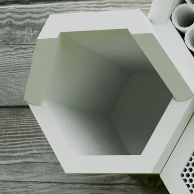 HexaHive dạng module kèm links (khách sạn côn trùng lục giác)