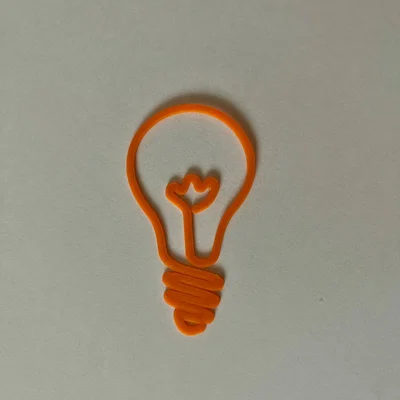 Mô hình trang trí bóng đèn 3D tối giản (Light Bulb Art Line)