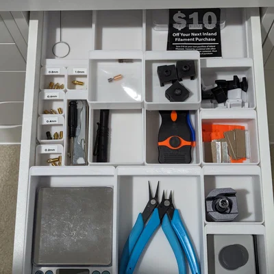 Bộ hộp chia ngăn Ikea Alex Drawerganizers (drawer organizer boxes)