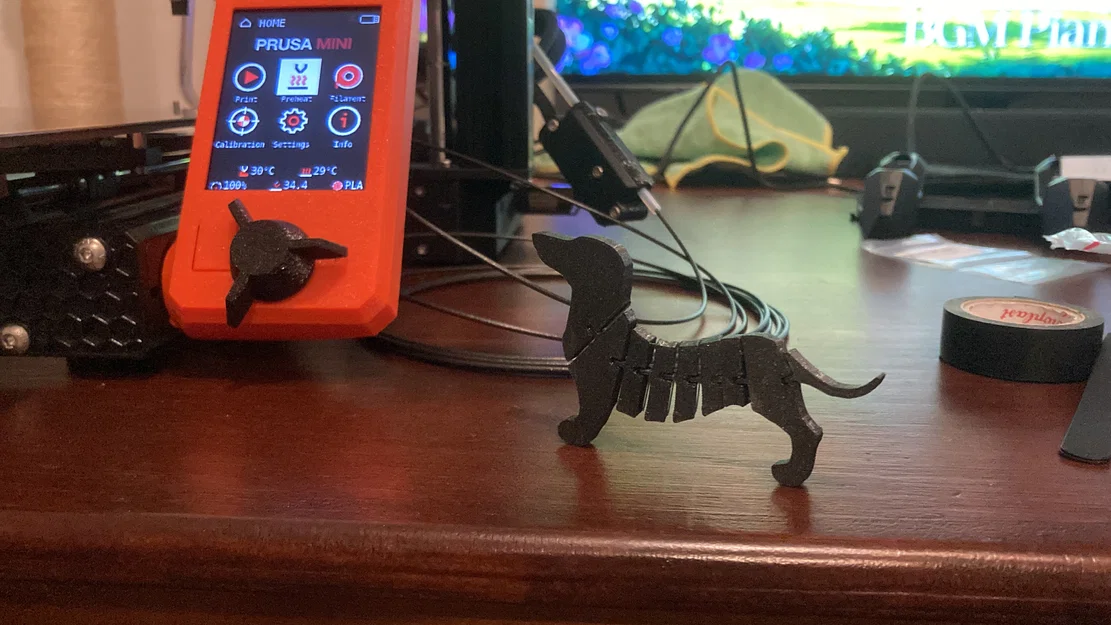 Mô hình chú chó Dachshund linh hoạt (Flexi Dachshund) in 3D - Image 1