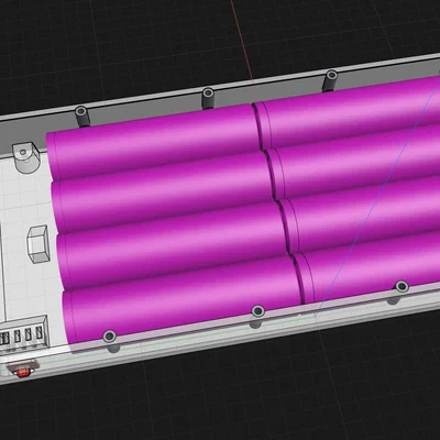 Vỏ hộp sạc dự phòng 8 cell 18650 tự chế (DIY 3D Print)