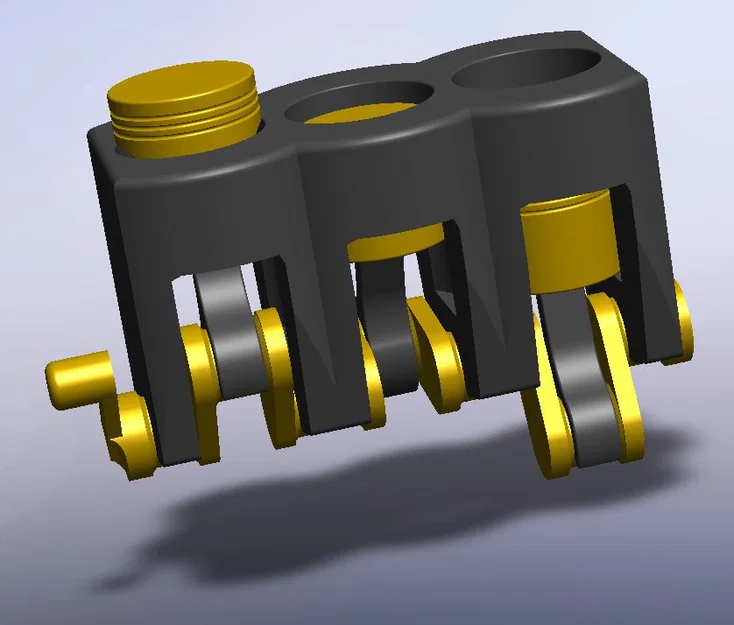 Mô hình khối động cơ 3 xi-lanh với piston chuyển động lắp ráp dễ dàng - Image 1