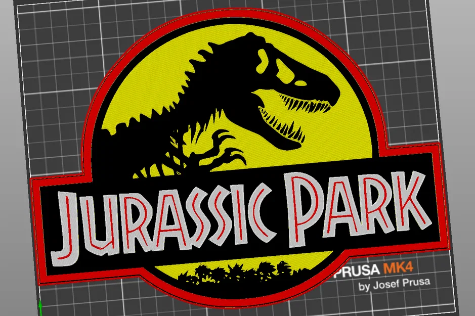 Mô hình in 3D Logo Jurassic Park đa màu sắc ấn tượng - Image 1