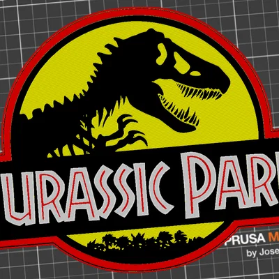 Mô hình in 3D Logo Jurassic Park đa màu sắc ấn tượng