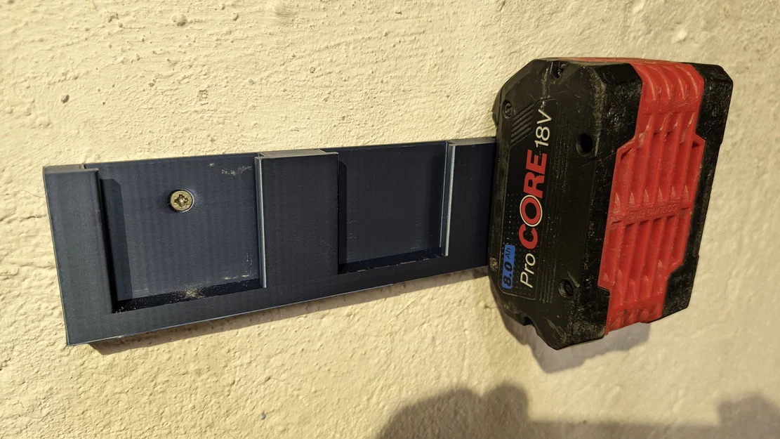 Giá treo/ốp tường giữ 3 pin Bosch 18V (Bracket) - fit ProCore! - Image 1