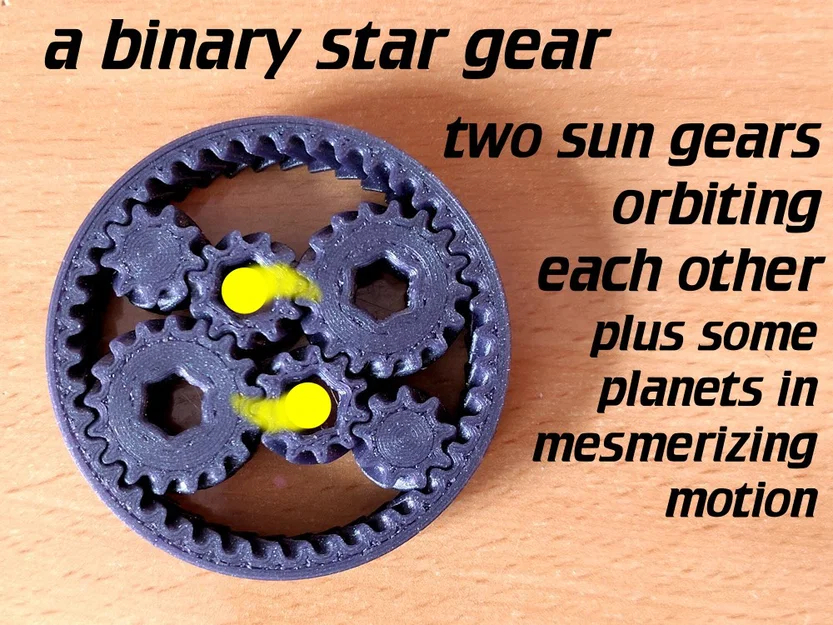 Fidget bánh răng hành tinh 2 sun gear (Binary Sun Gear Fidget) - Image 1