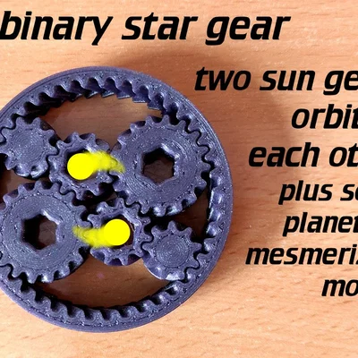 Fidget bánh răng hành tinh 2 sun gear (Binary Sun Gear Fidget)